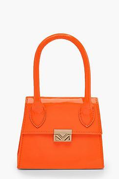 Boohoo Neon Micro Mini Structured Handle Grab Bag