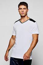 Boohoo V Neck T-shirt With Contrast Rib