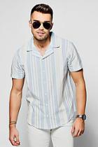 Boohoo Verticle Stripe Short Sleeve Shirt