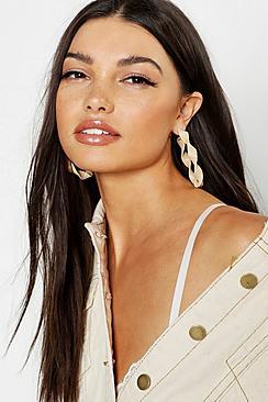 Boohoo Handmade Natural Wrapped Twist Hoop