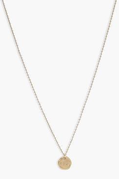 Boohoo Lucy Cancer Zodiac Pendant Necklace