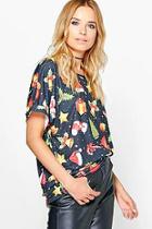 Boohoo Charlotte Christmas Print T-shirt