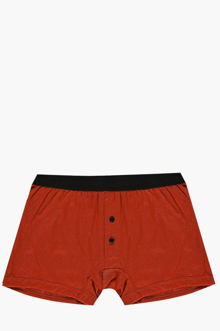 Boohoo Bright Jersey Boxer Short Orange