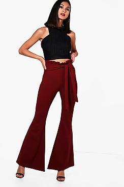 Boohoo Jasmine Paperbag Waist Flare Trouser