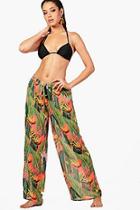 Boohoo Tayla Tropicana Beach Trousers