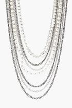 Boohoo Julia Layered Pearl & Chain Necklace