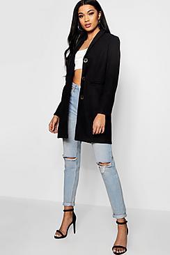 Boohoo Annabel Tailored Wool Look Coat