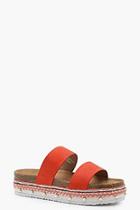 Boohoo Masie Layered Espadrille Double Band Sliders