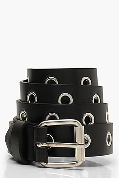 Boohoo All Over Eyelet Boyfriend Belt