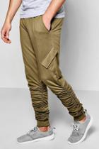 Boohoo Twisted Ruched Cargo Jogger Khaki