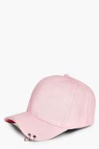 Boohoo Ellie Ring Detail Baseball Cap Pink