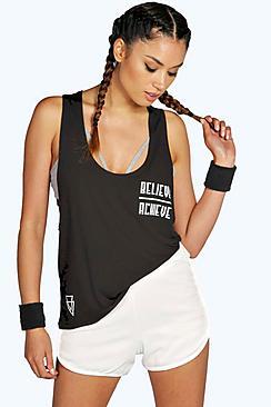 Boohoo Eliza Fit Believe Drop Arm Vest