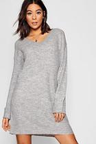Boohoo V Neck Loose Fit Dress