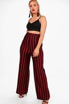 Boohoo Plus Sophia Stripe Wide Leg Trouser