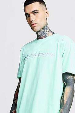 Boohoo Oversized Reflective Paradise Jersey Tee