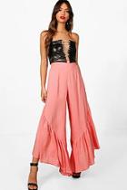 Boohoo Penny Woven Ruffle Hem Extreme Culotte