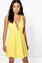 Boohoo Blanca Strappy Detail Skater Dress