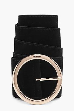 Boohoo Jane Suedette O-ring Waist Belt