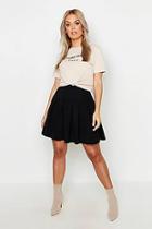 Boohoo Plus Tennis Style Pleated Skater Skirt