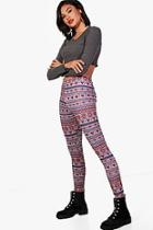 Boohoo Kyla Fairisle Print Leggings