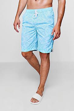 Boohoo Abstract Print Swim Short