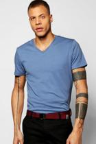 Boohoo Basic V-neck T Shirt Denim