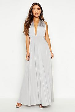 Boohoo Petite Multiway Slinky Maxi Dress