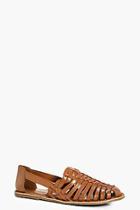 Boohoo Clara Leather Woven And Plaited Strap Ballet