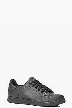 Boohoo Angel Lace Up Colour Pop Trainer