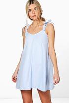 Boohoo Ellie Elasticated A-line Cotton Dress