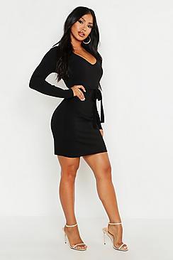 Boohoo V Neck Shift Dress
