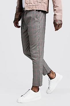 Boohoo Heritage Gingham Smart Cropped Jogger