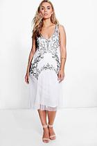 Boohoo Plus Emily Embellished Midi Dress