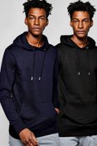 Boohoo 2 Pack Zip Through And Over The Head Hoodies Multi