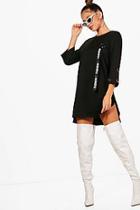 Boohoo Averie Ring & Tape Athleisure Sweat Dress