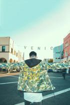 Boohoo Camo Coach Jacket With Back Print Khaki