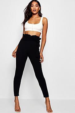 Boohoo Tall Paperbag Waist Pants