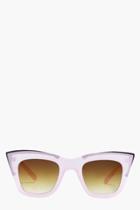 Boohoo Layla Pastel Oversized Cat Eye Sunglasses Pink
