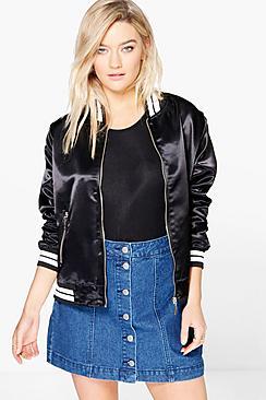 Boohoo Violet Western Style Button Though Denim Skirt