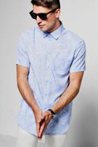 Boohoo Short Sleeve Pineapple Print T Shirt Blue