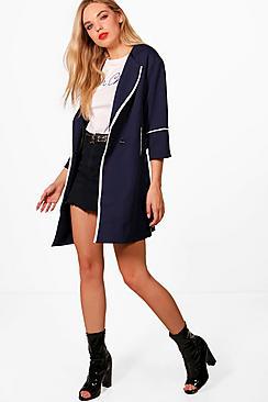 Boohoo Summer Collarless Coat