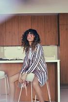 Boohoo Zendaya Edit Pastel Stripe Longline Blazer