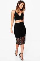 Boohoo Evelyn Drawcord Sport Mesh Midi Skirt