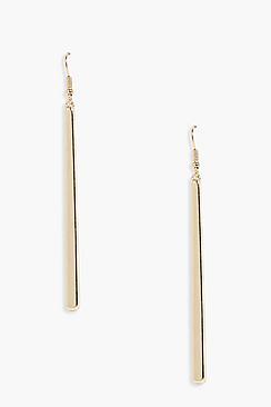 Boohoo India Simple Bar Drop Earrings