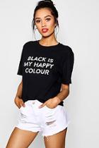 Boohoo Petite Slogan Printed T-shirt
