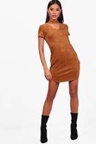 Boohoo Suede Choker Dress
