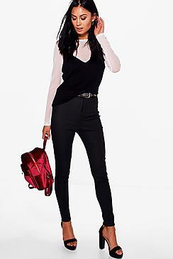 Boohoo Marin Coated Super Stretch Skinny Trousers