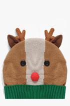 Boohoo Natalia Christmas Reindeer Beanie Hat Multi
