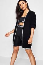Boohoo Emma Contrast Tip Cardigan