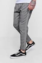 Boohoo Smart Checked Cropped Jogger With Taping